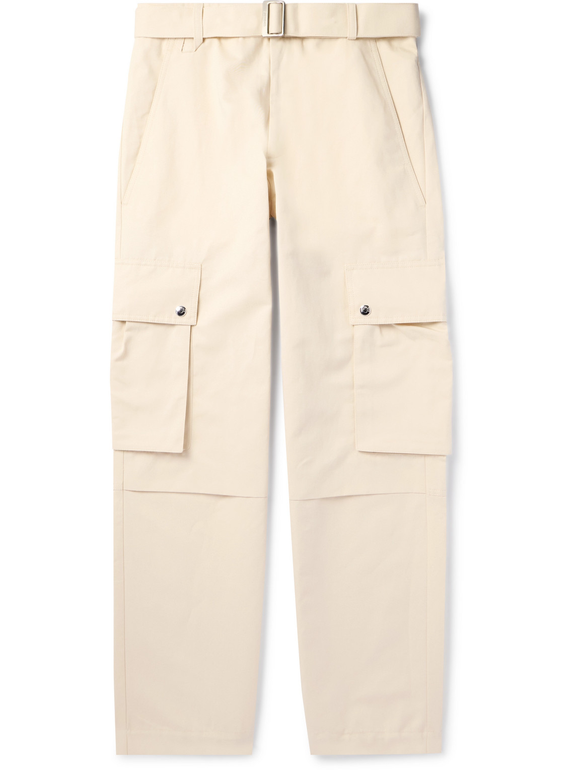 Jacquemus - Tapered Belted Cotton and Linen-Blend Twill Cargo Trousers - Men - Neutrals - IT 48