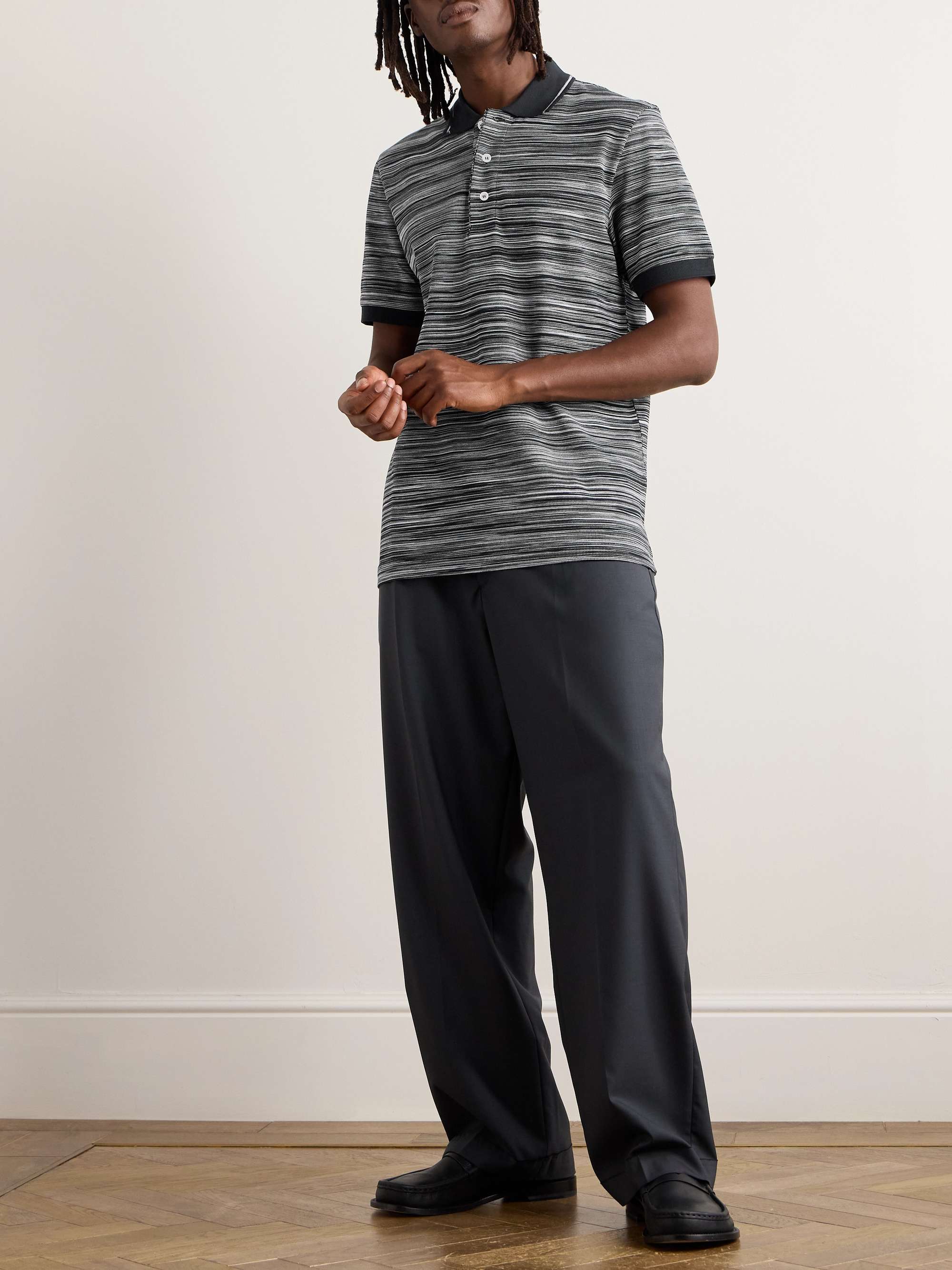 MISSONI Space-Dyed Cotton-Piqué Polo Shirt