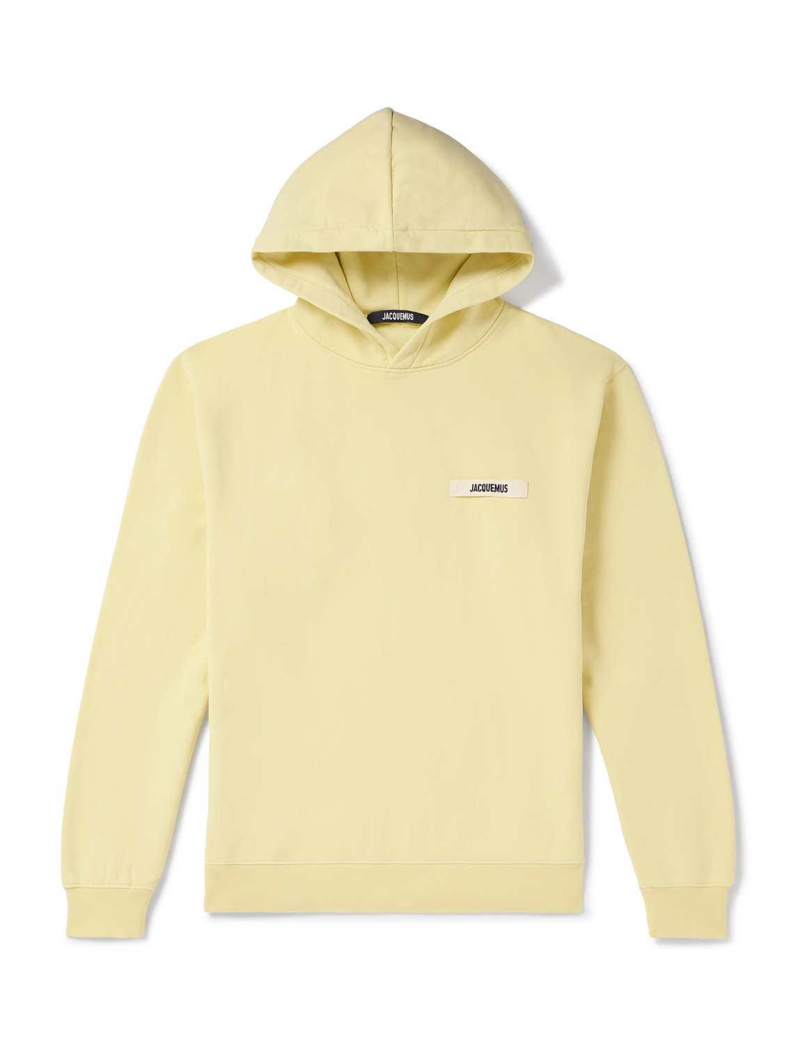 JACQUEMUS LOGO-APPLIQUÉD COTTON-JERSEY HOODIE