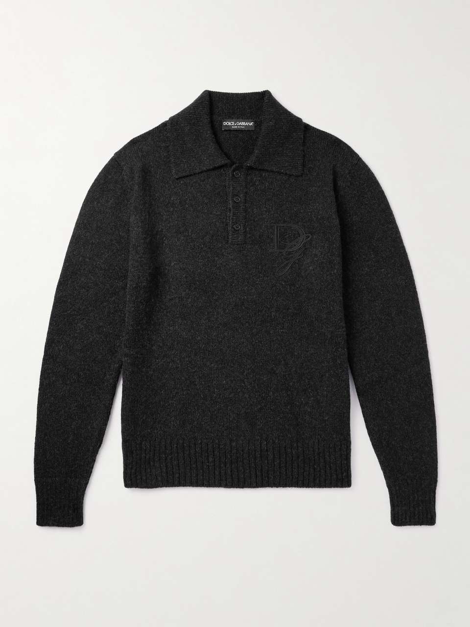Dolce & Gabbana Ivory Cotton Terry Logo Pocket Polo T-shirt