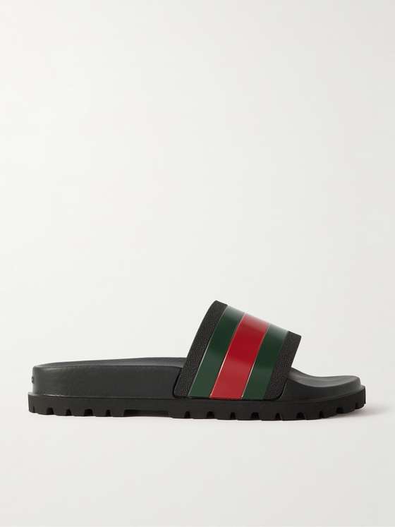 Gucci Pursuittreck Striped Rubber Slides