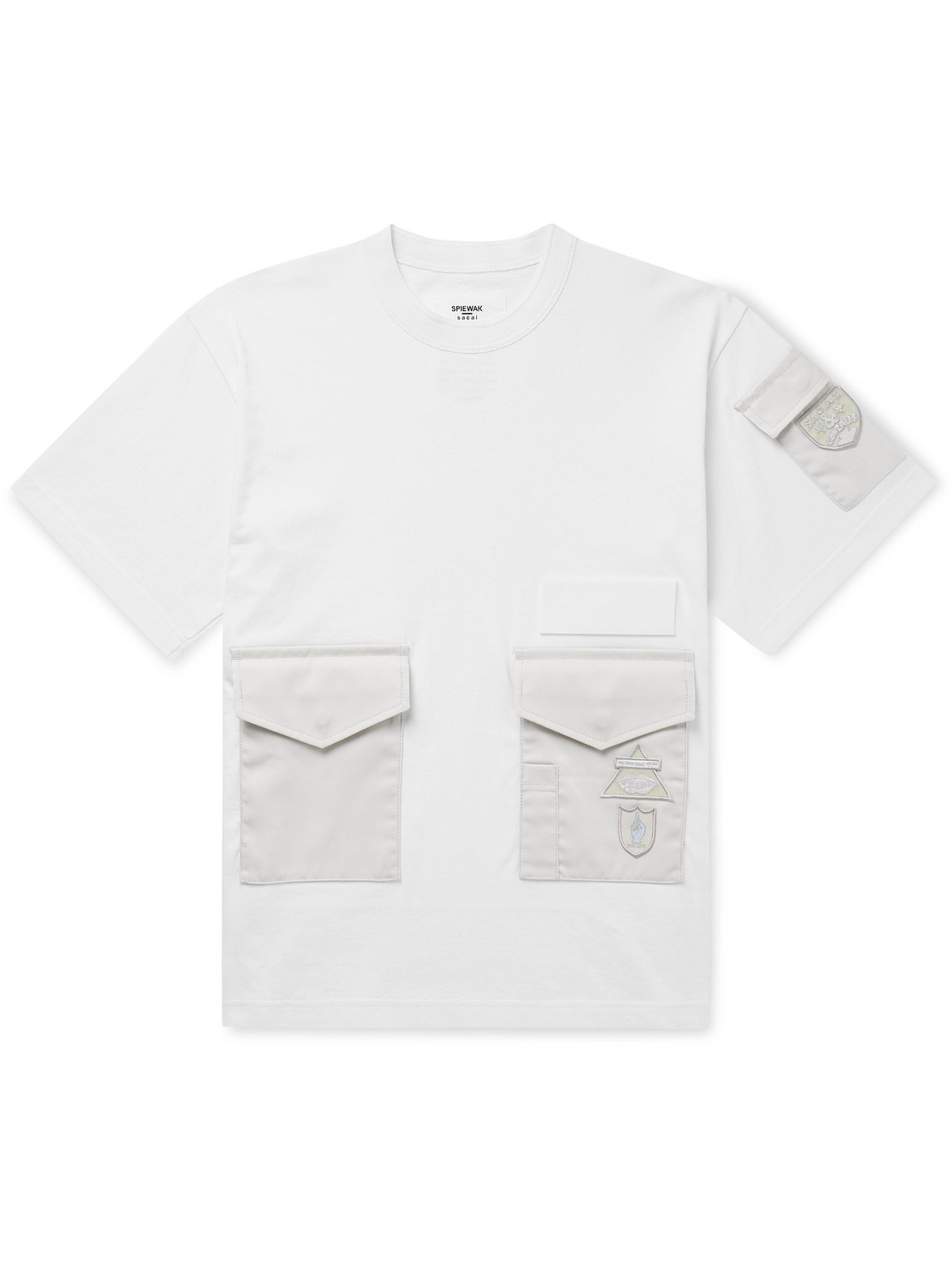 Spiewak Appliquéd Twill-Trimmed Cotton-Jersey T-Shirt