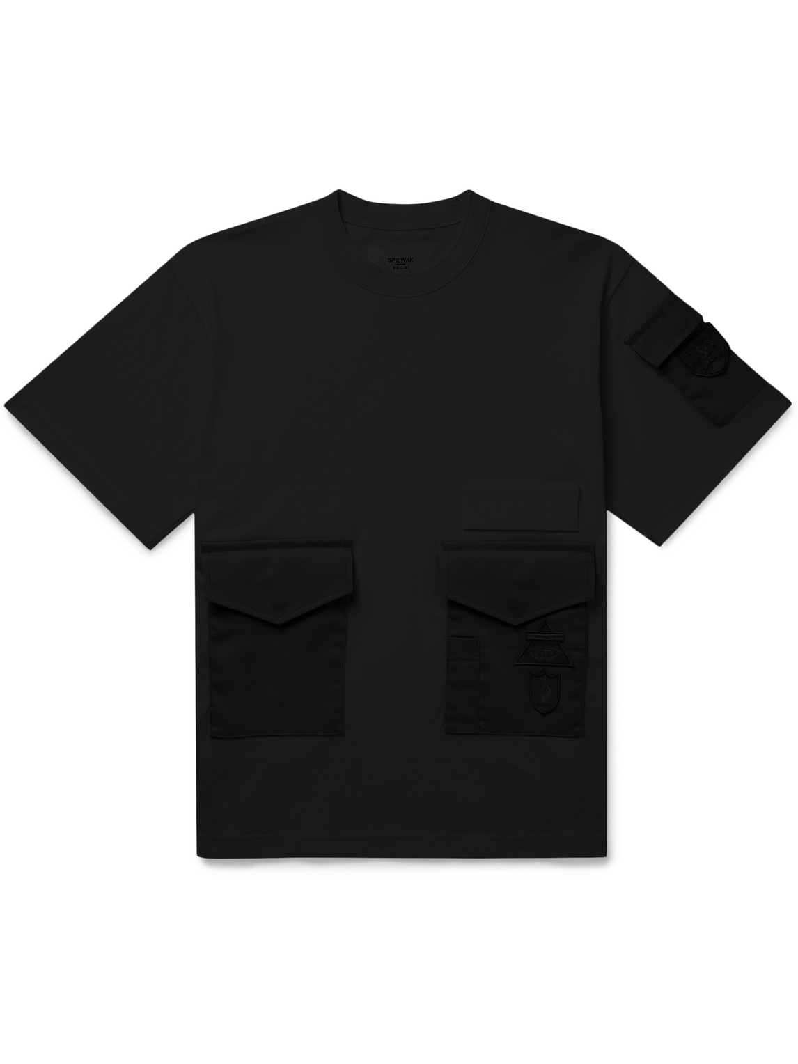 Spiewak Appliquéd Twill-Trimmed Cotton-Jersey T-Shirt