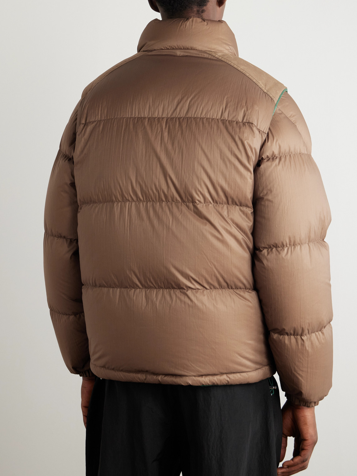 Moncler Reversible Convertible Canvas-trimmed Quilted Shell Moncler Reversible Convertible Canvas-trimmed Quilted Shell