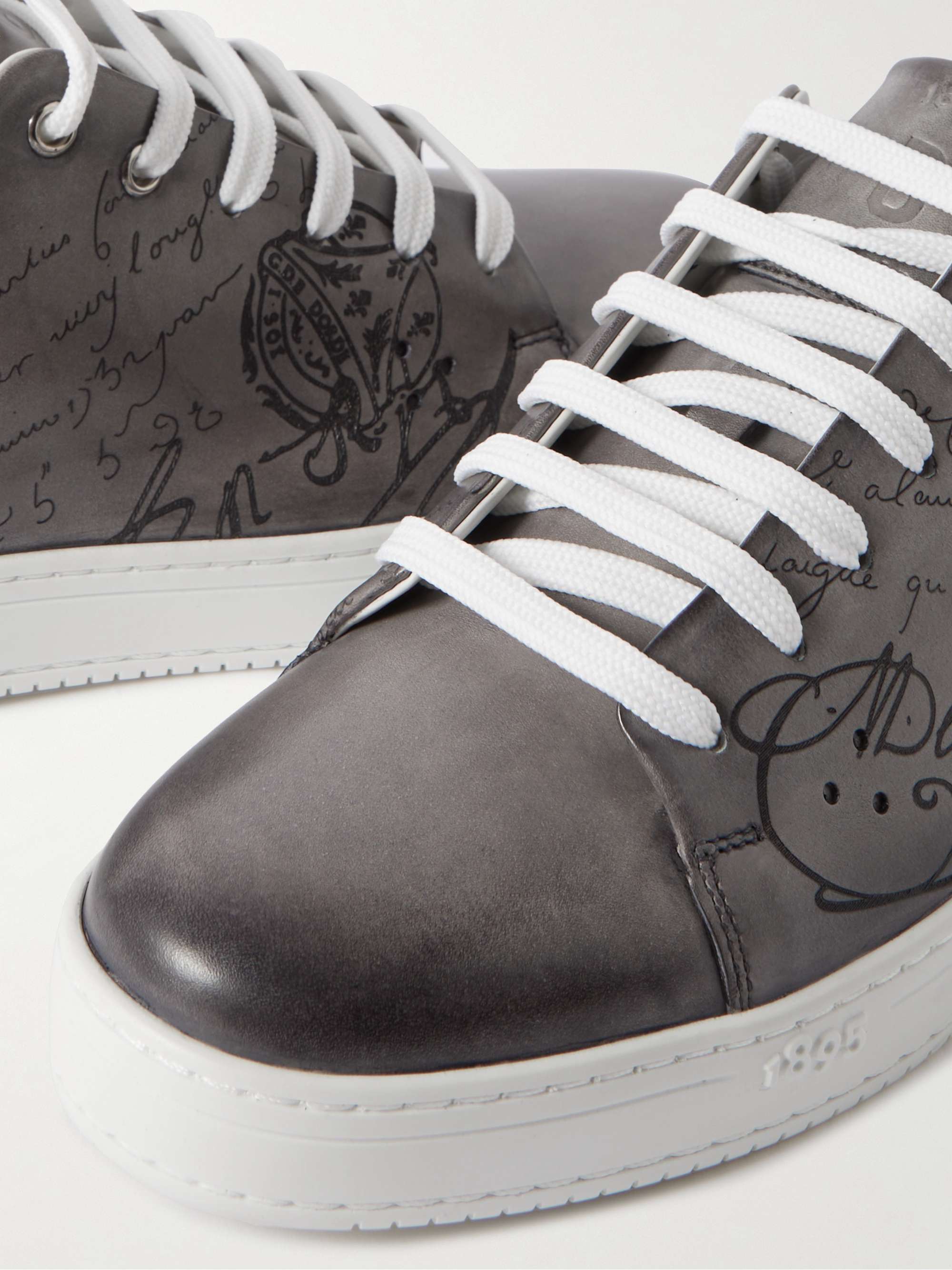BERLUTI The Playtime Scritto Venezia Leather Sneakers for BERLUTI The Playtime Scritto Venezia Leather Sneakers for