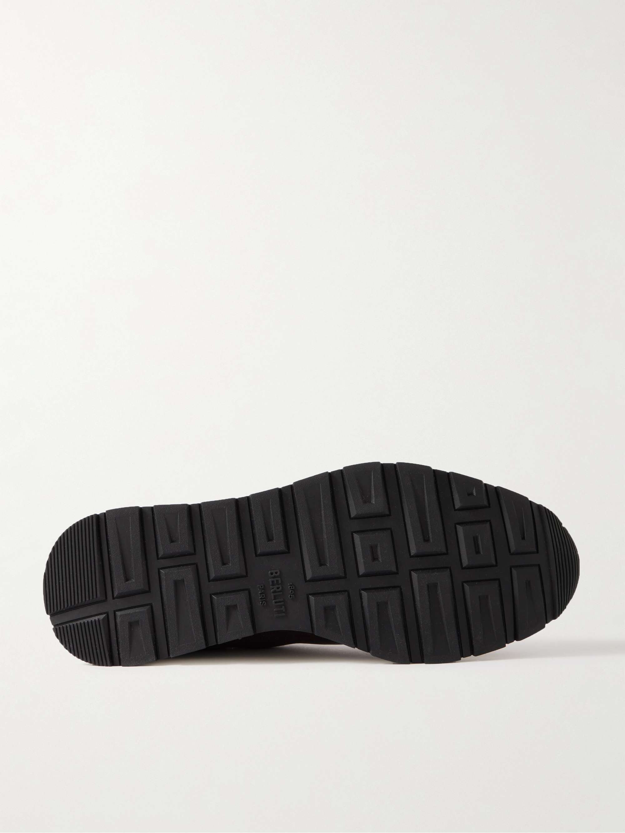 BERLUTI Playtime Scritto Venezia Leather Slip-On Sneakers
