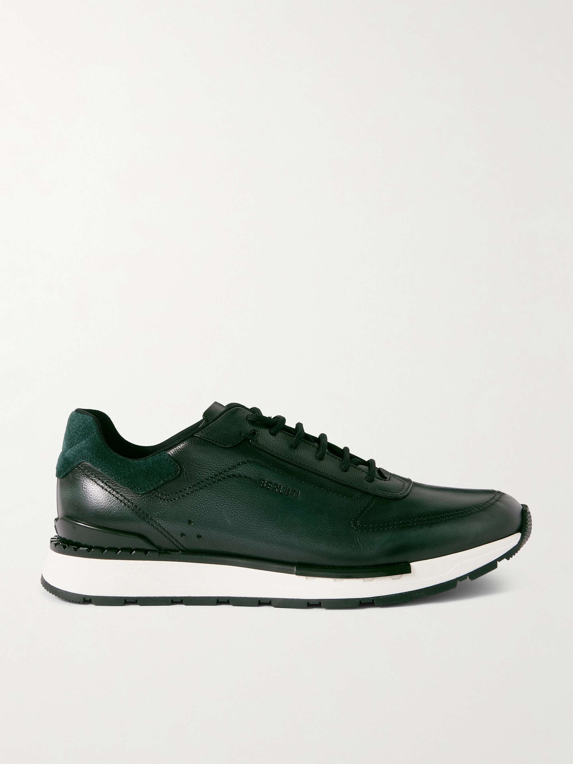 BERLUTI Fast Track Suede Trimmed Full Grain Venezia Softy Leather Sneakers for Men MR PORTER