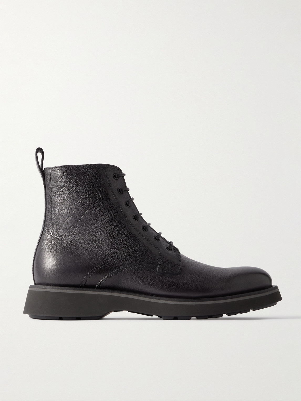 Berluti Alessio Scritto Venezia Full-Grain Leather Boots - Men