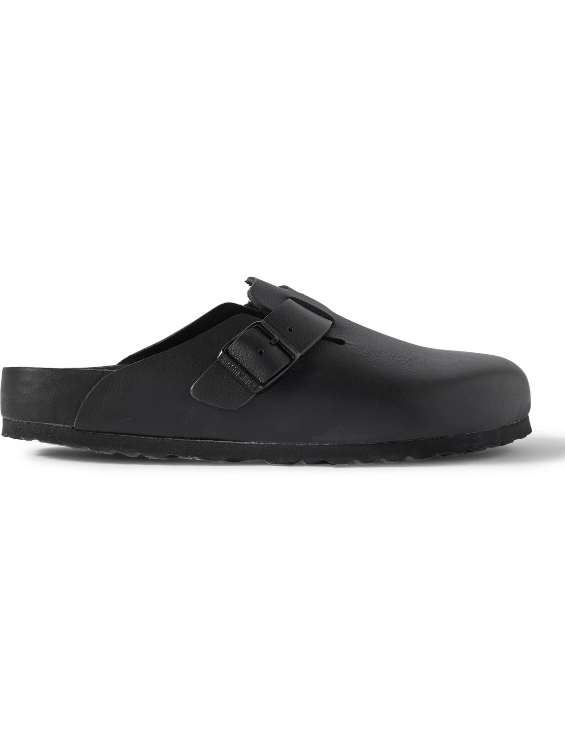 Birkenstock Boston Exquisite Leather Sandals In Black