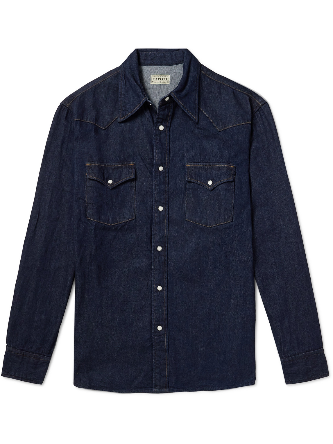 Kapital Denim Western Shirt In Blue