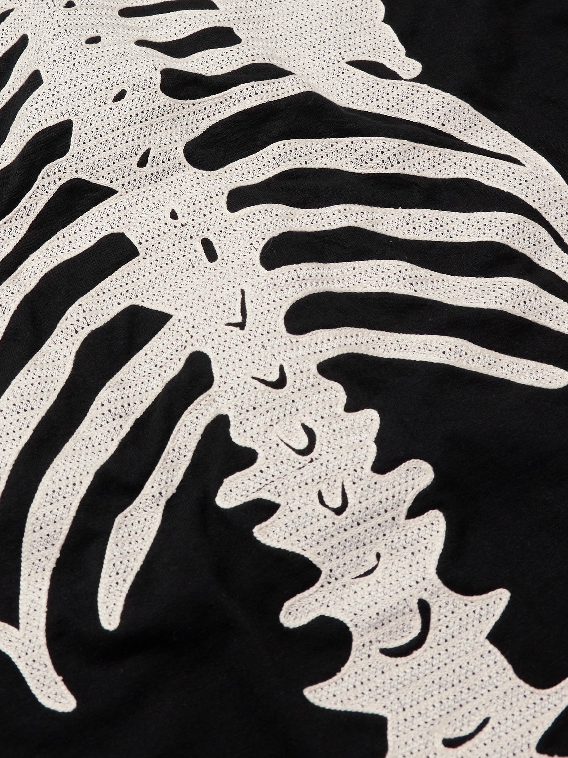 KAPITAL OVERSIZED LOGO-APPLIQUÉD COTTON-JERSEY SHIRT