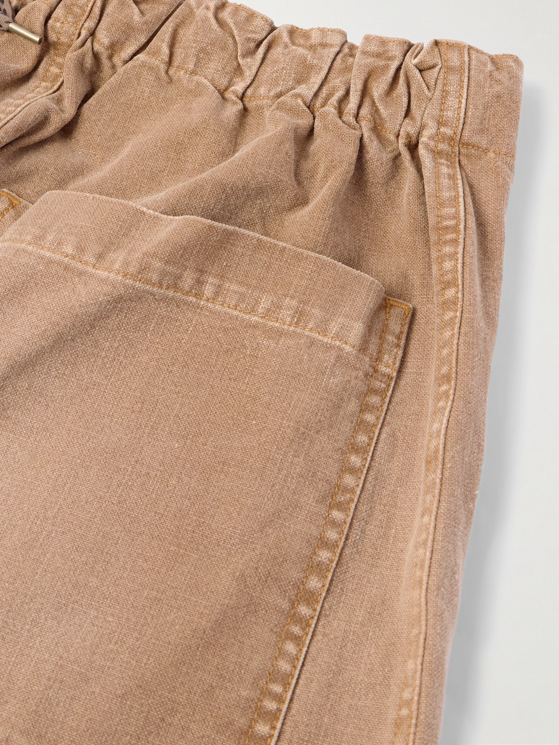 Shop Kapital Wide-leg Appliquéd Distressed Panelled Jeans In Brown