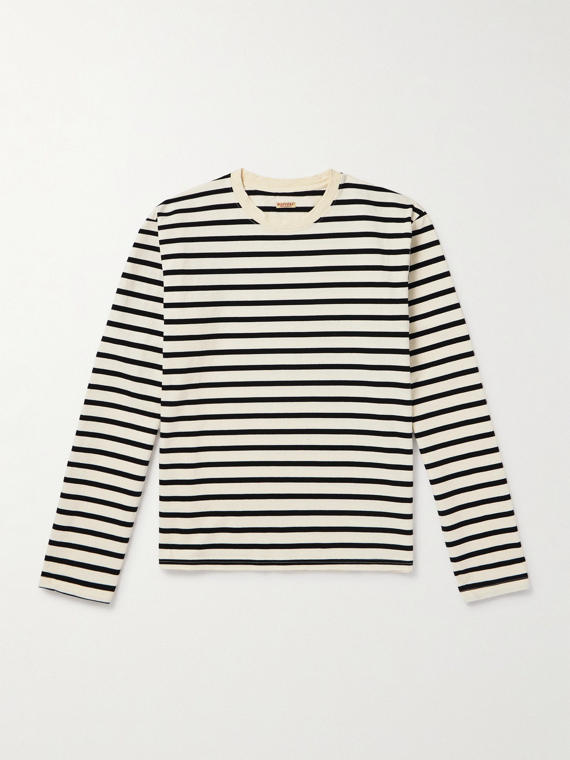 KAPITAL Printed Striped Cotton-Jersey T-Shirt - Men