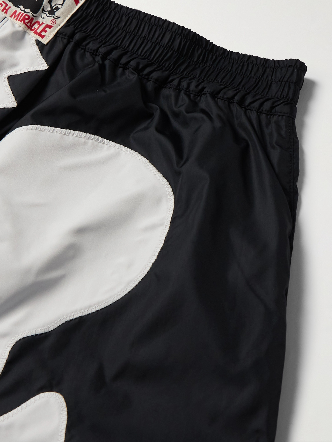 KAPITAL STRAIGHT-LEG LONG-LENGTH PANELLED SWIM SHORTS