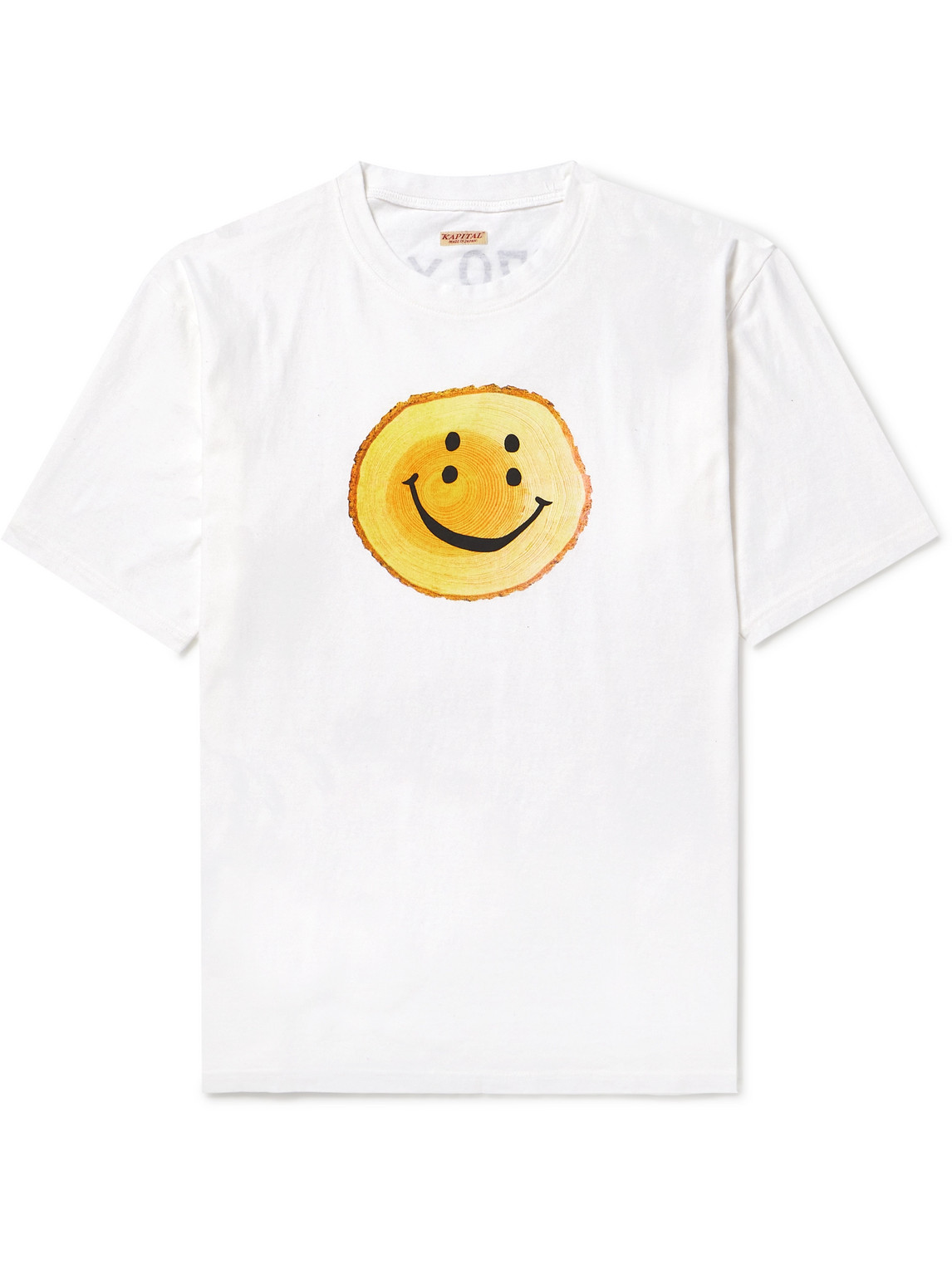 Kapital Rainbow Trunky Logo-print Cotton-jersey T-shirt In White