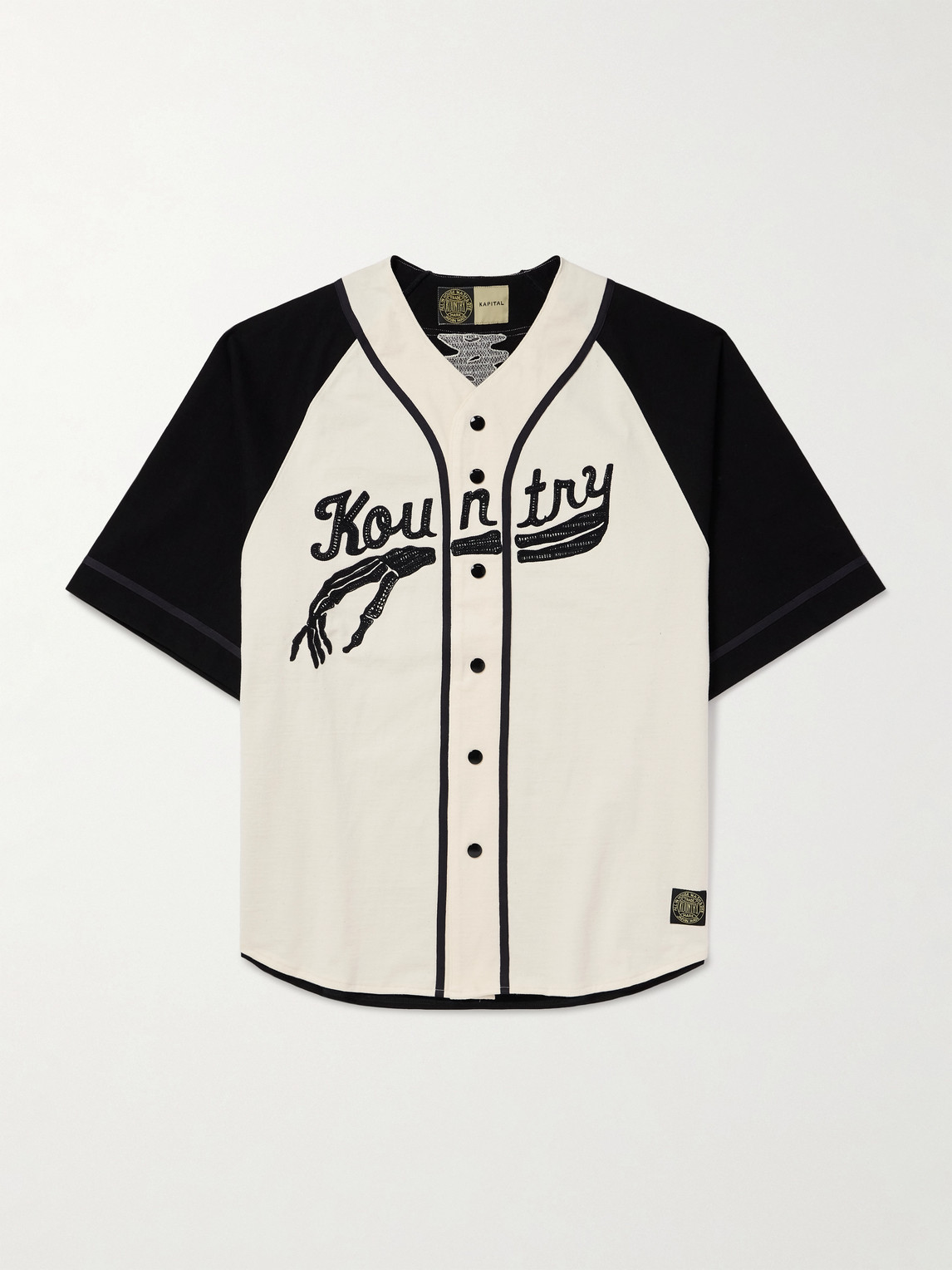 KAPITAL Oversized Logo-Appliquéd Cotton-Jersey Shirt - Men