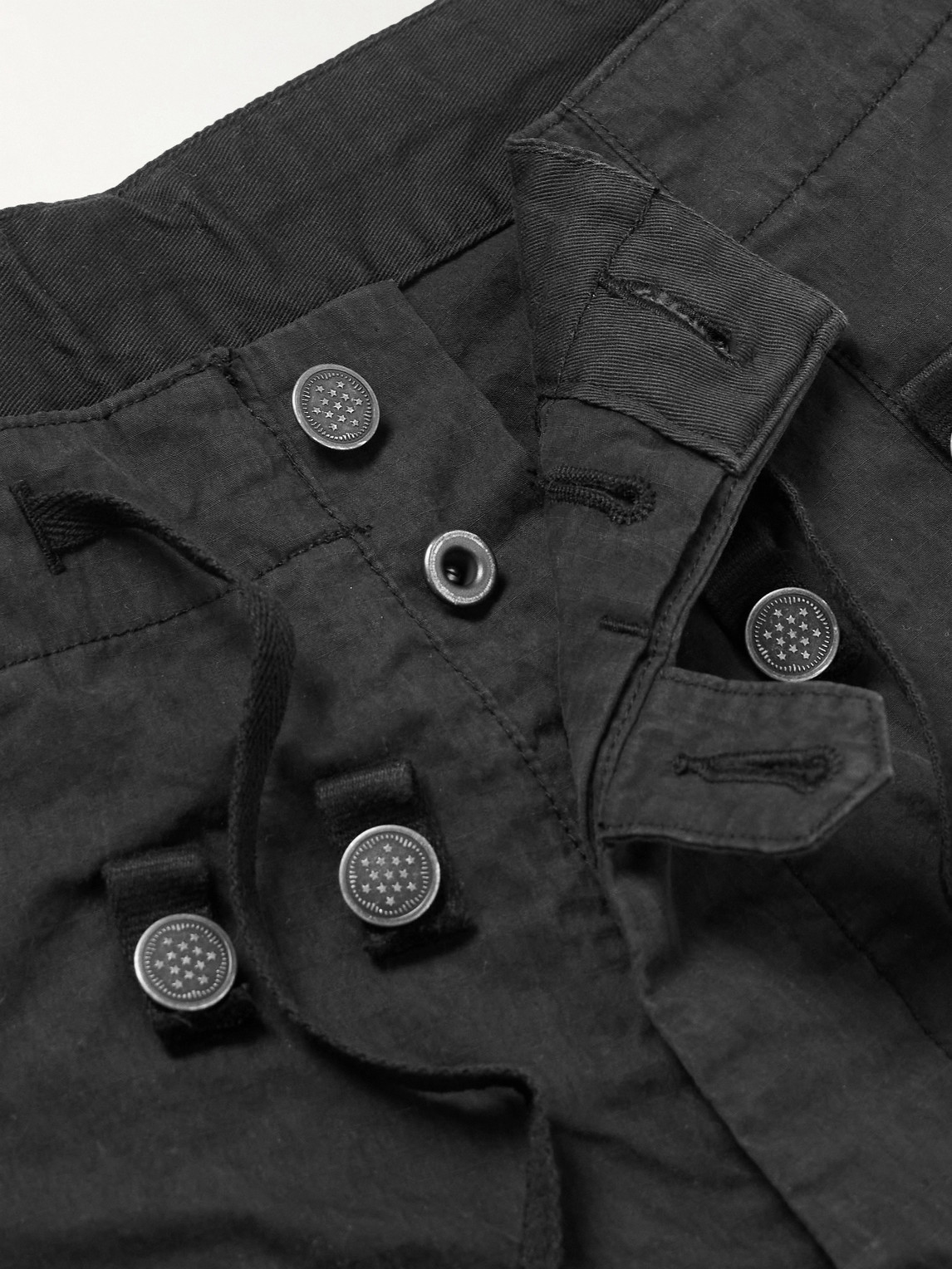 KAPITAL JUMBO WIDE-LEG COTTON-BLEND RIPSTOP CARGO TROUSERS