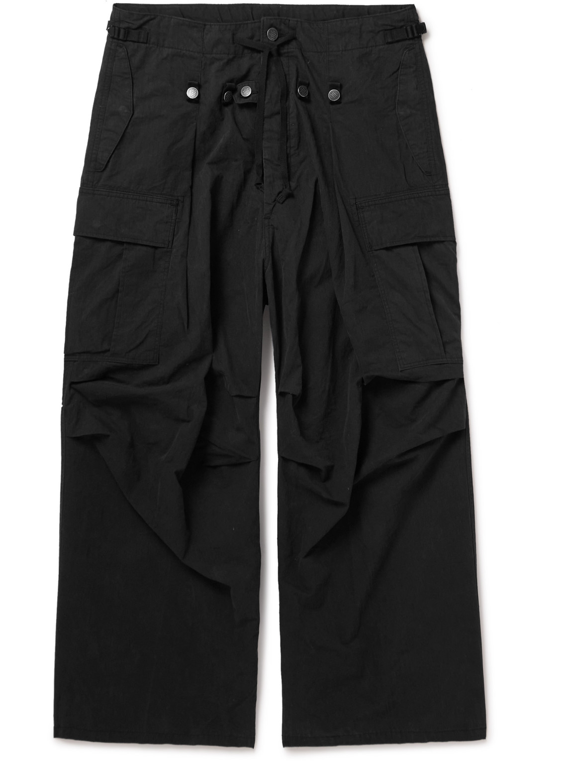 Jumbo Wide-Leg Cotton-Blend Ripstop Cargo Trousers