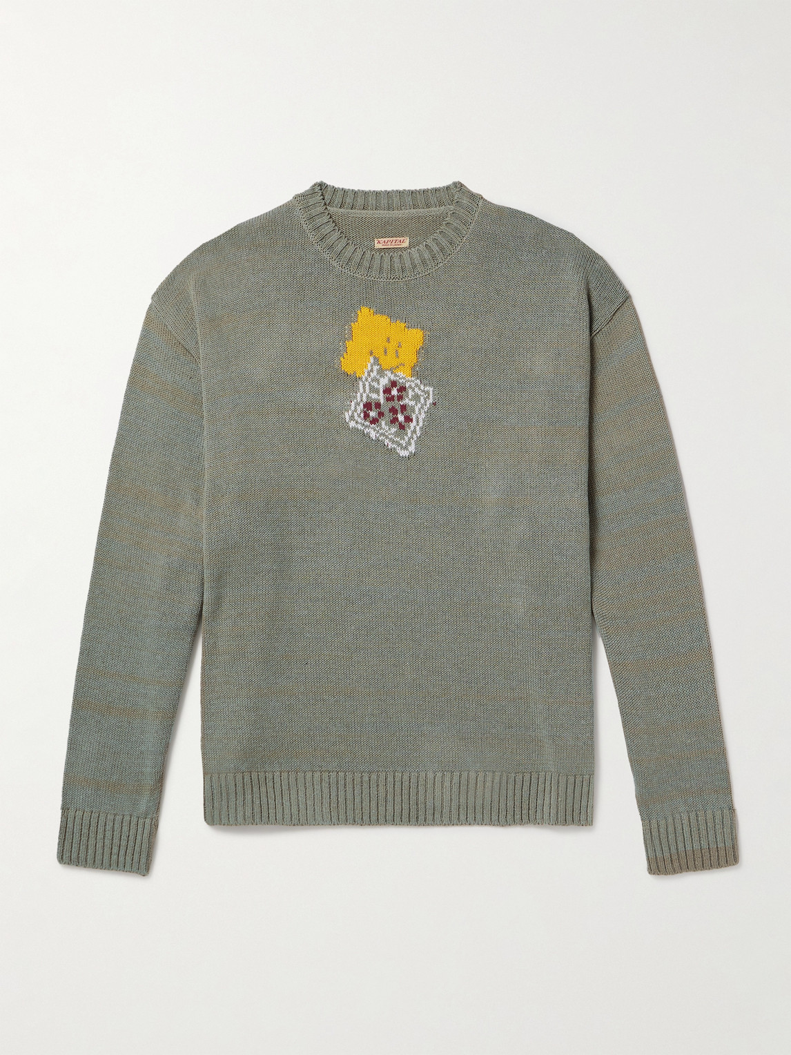 KAPITAL Peckish Rainbowy Intarsia Cotton-Blend Sweater - Men