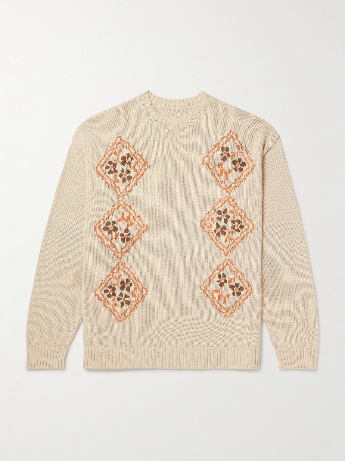 KAPITAL Kookei Jacquard-Knitted Cotton-Blend Sweater - Men