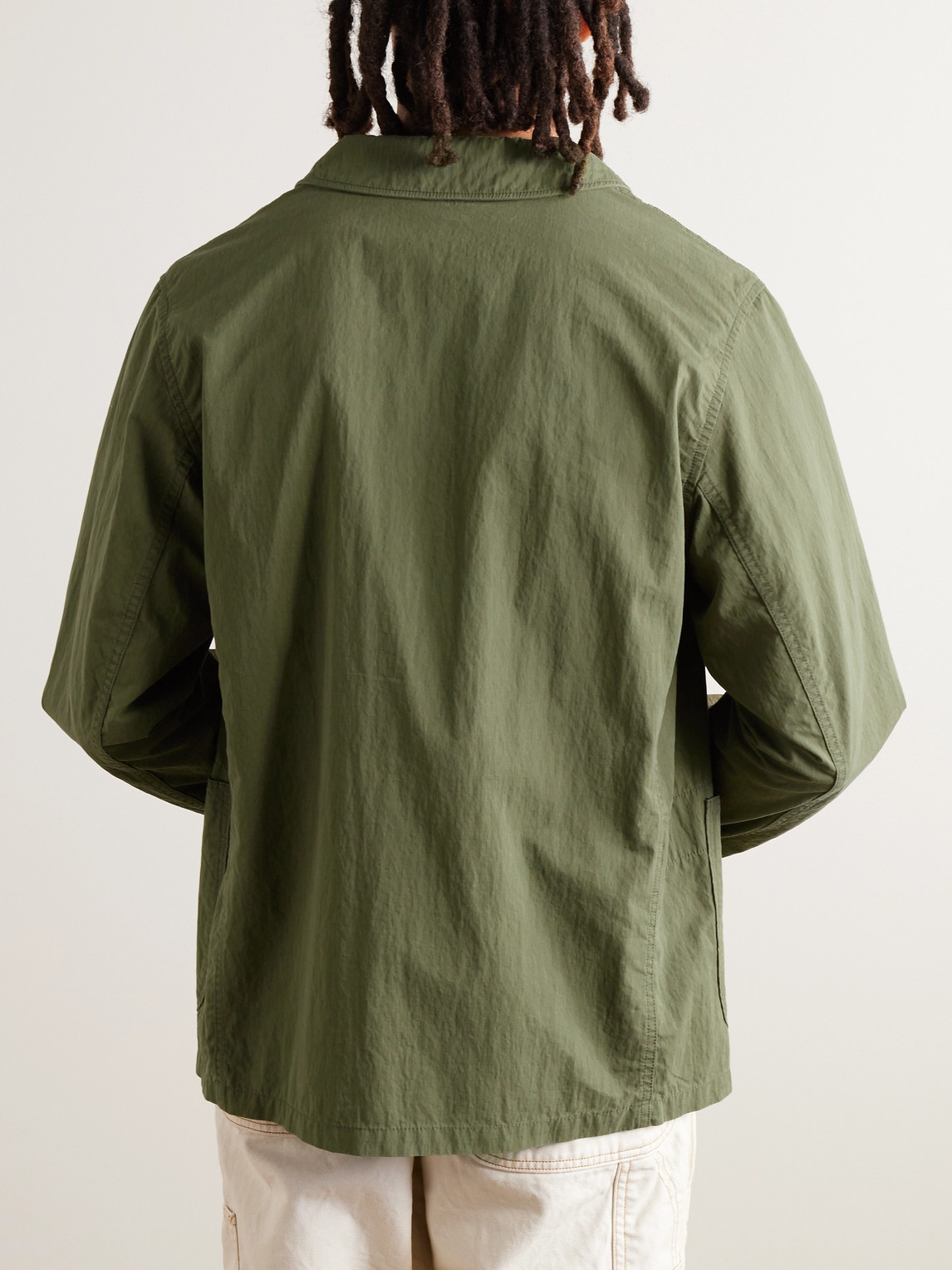 Shop Kapital Cotton-blend Ripstop Jacket In Green