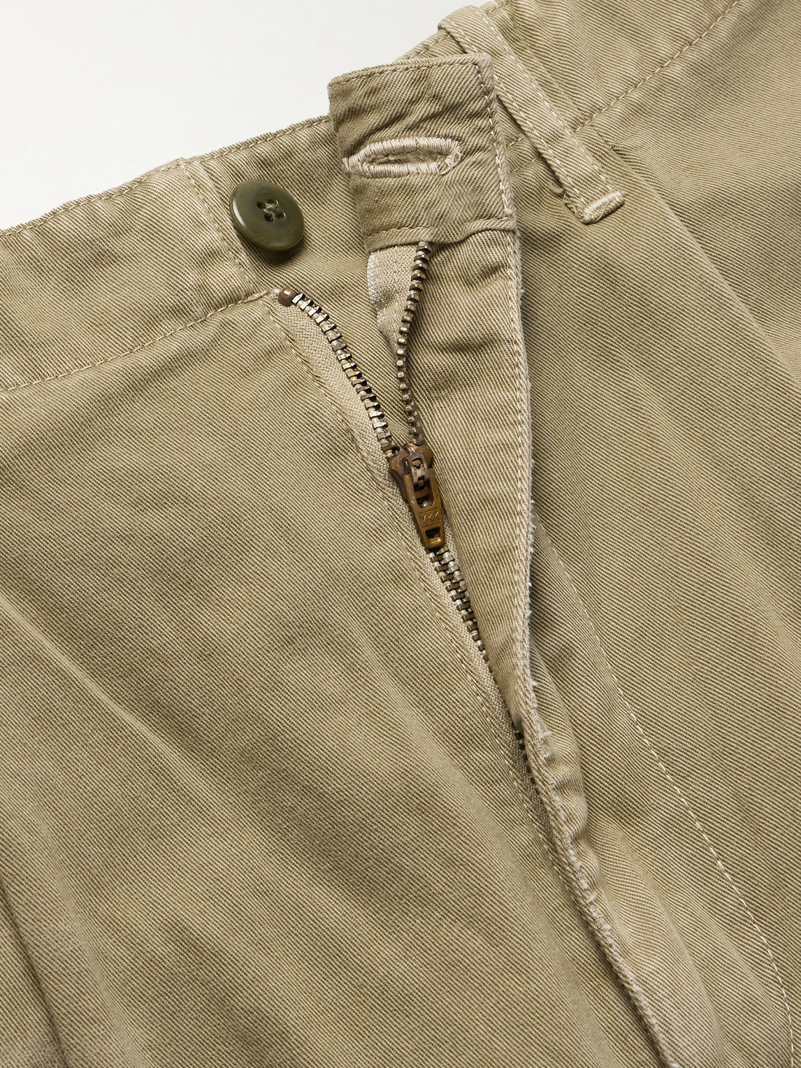 Shop Kapital Katsuragi Tapered Appliquéd Distressed Cotton-twill Trousers In Unknown