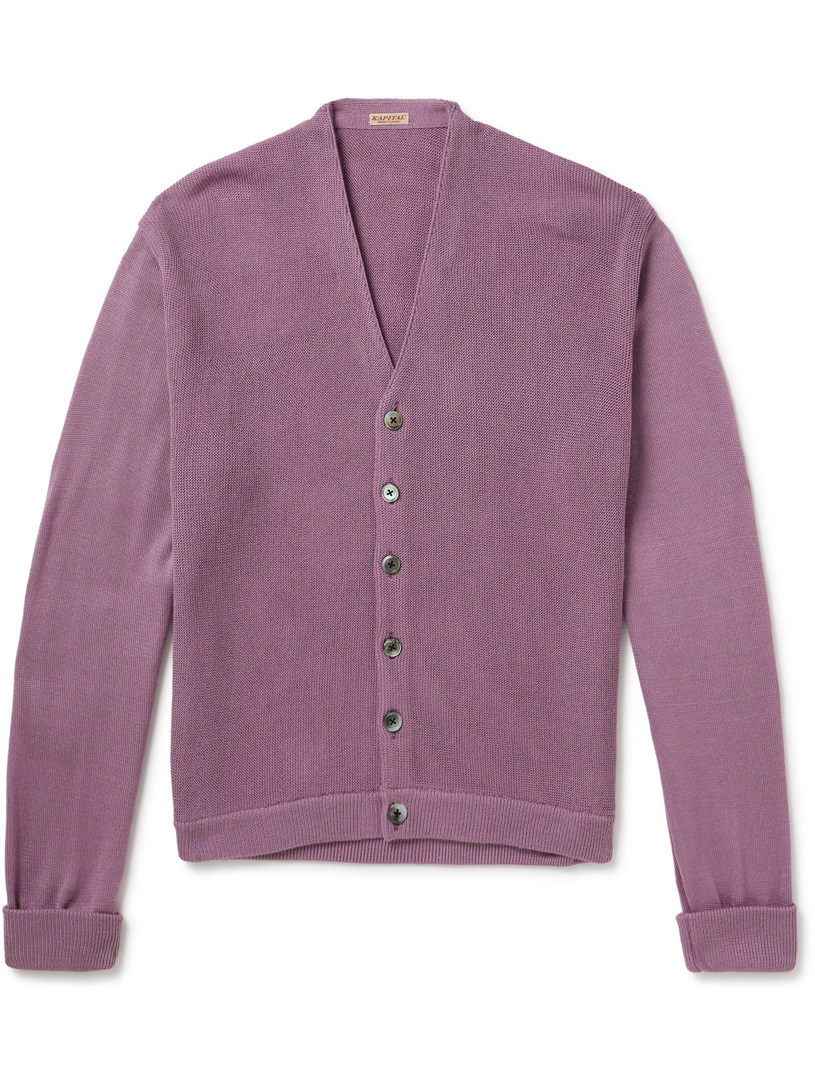 Kapital Intarsia-knit Cardigan In Purple