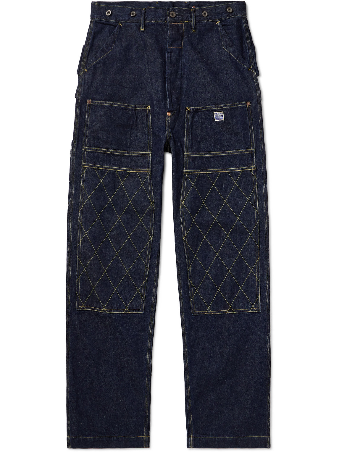 Kapital Lumber Straight-leg Panelled Jeans In Blue