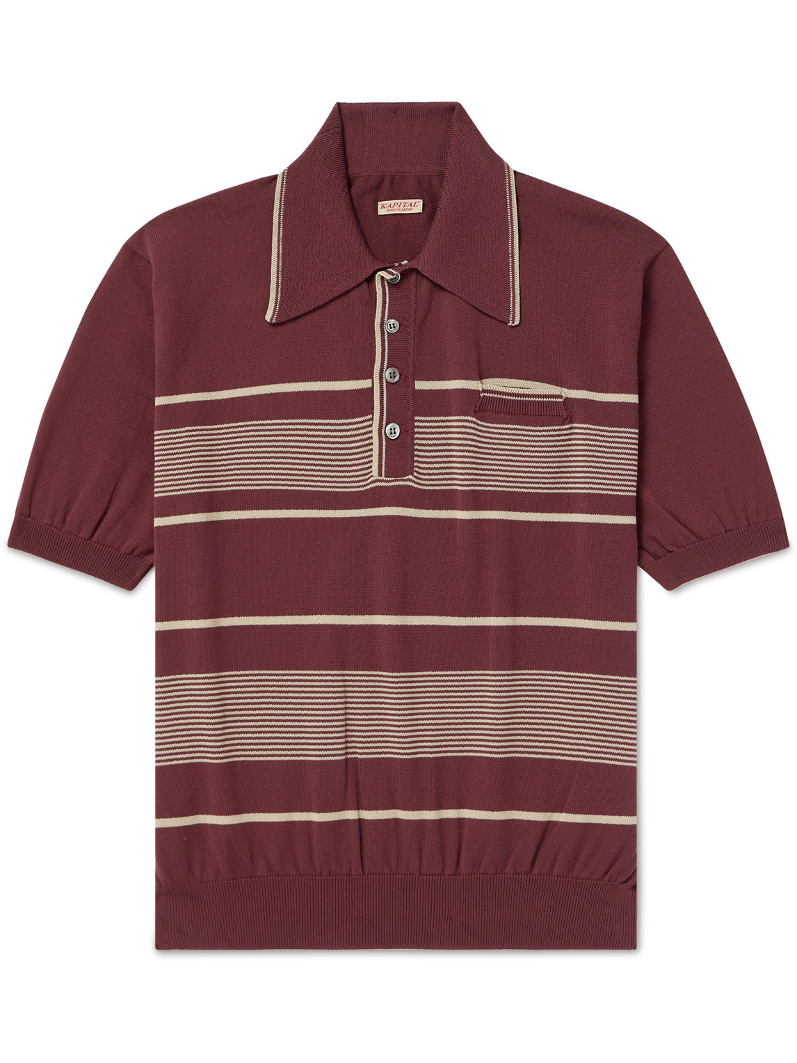 Carol Striped Cotton-Blend Polo Shirt