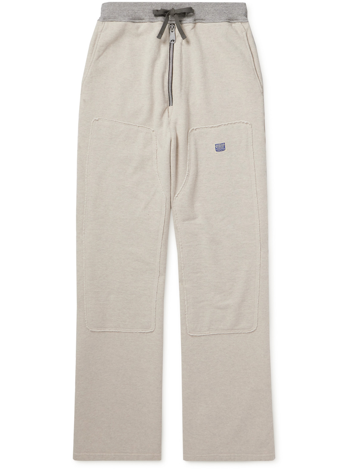 Kapital Flared Cotton-jersey Sweatpants In Neutrals