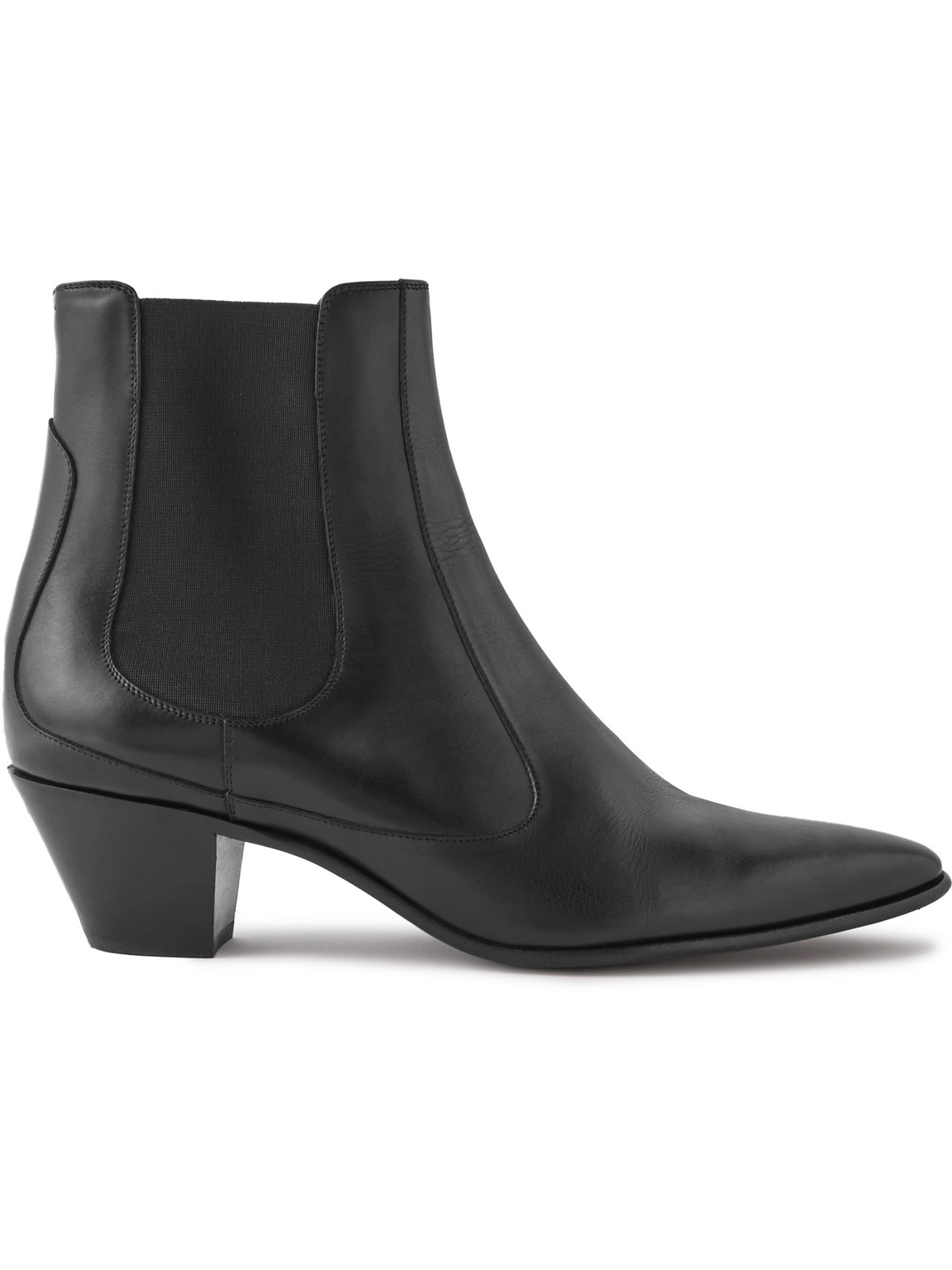 Celine Leather Chelsea Boots In Black