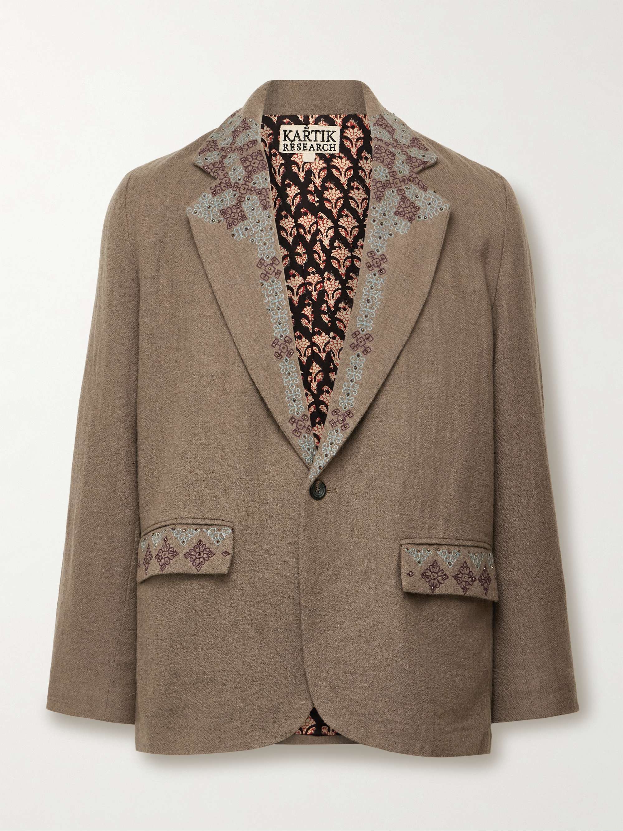 Suit jacket embroidery deals