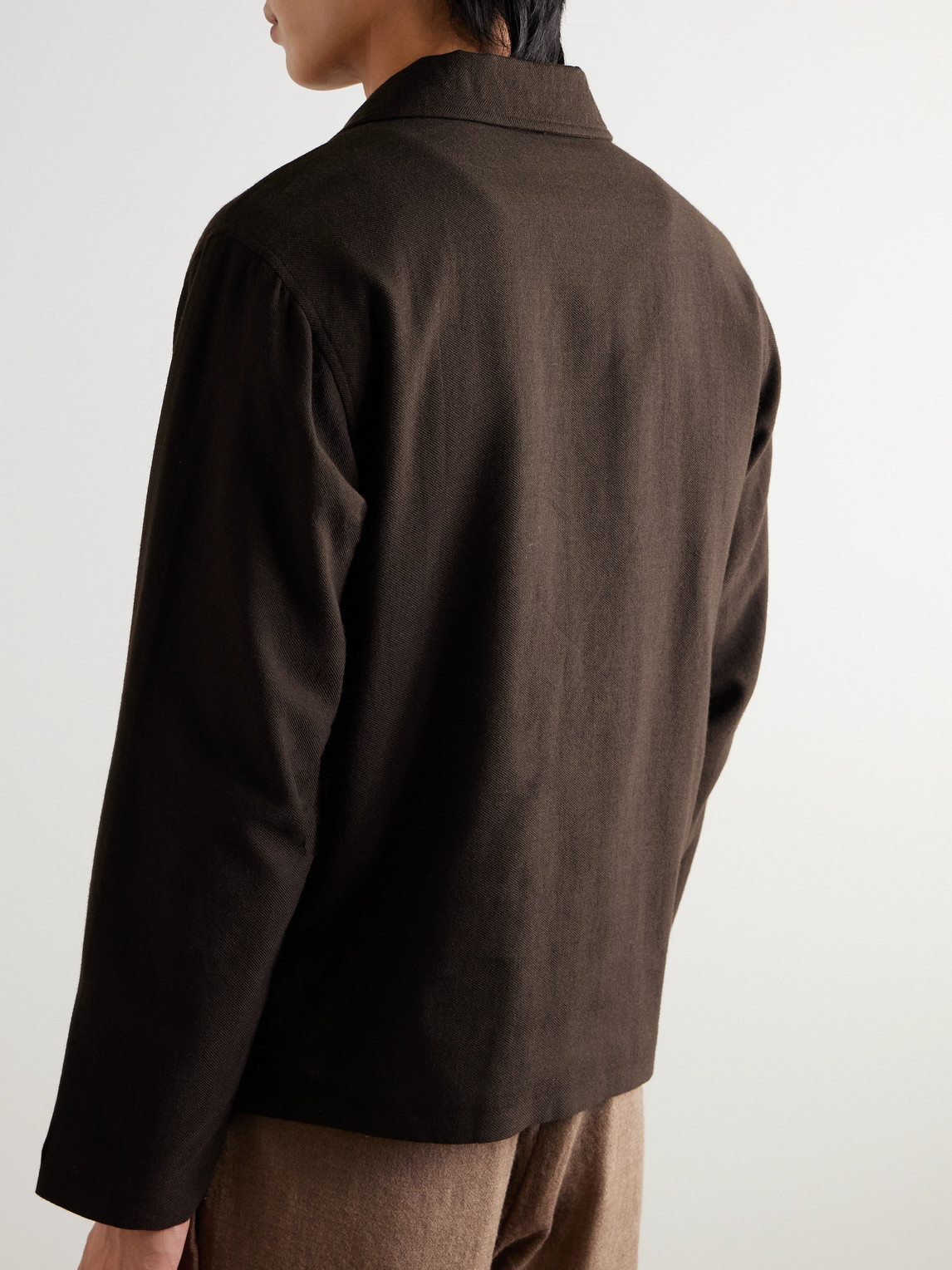 KARTIK RESEARCH EMBROIDERED WOOL-TWILL JACKET