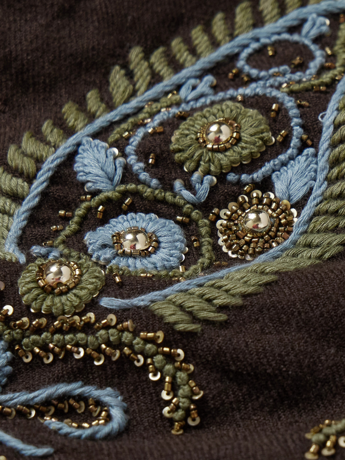 KARTIK RESEARCH EMBROIDERED WOOL-TWILL JACKET