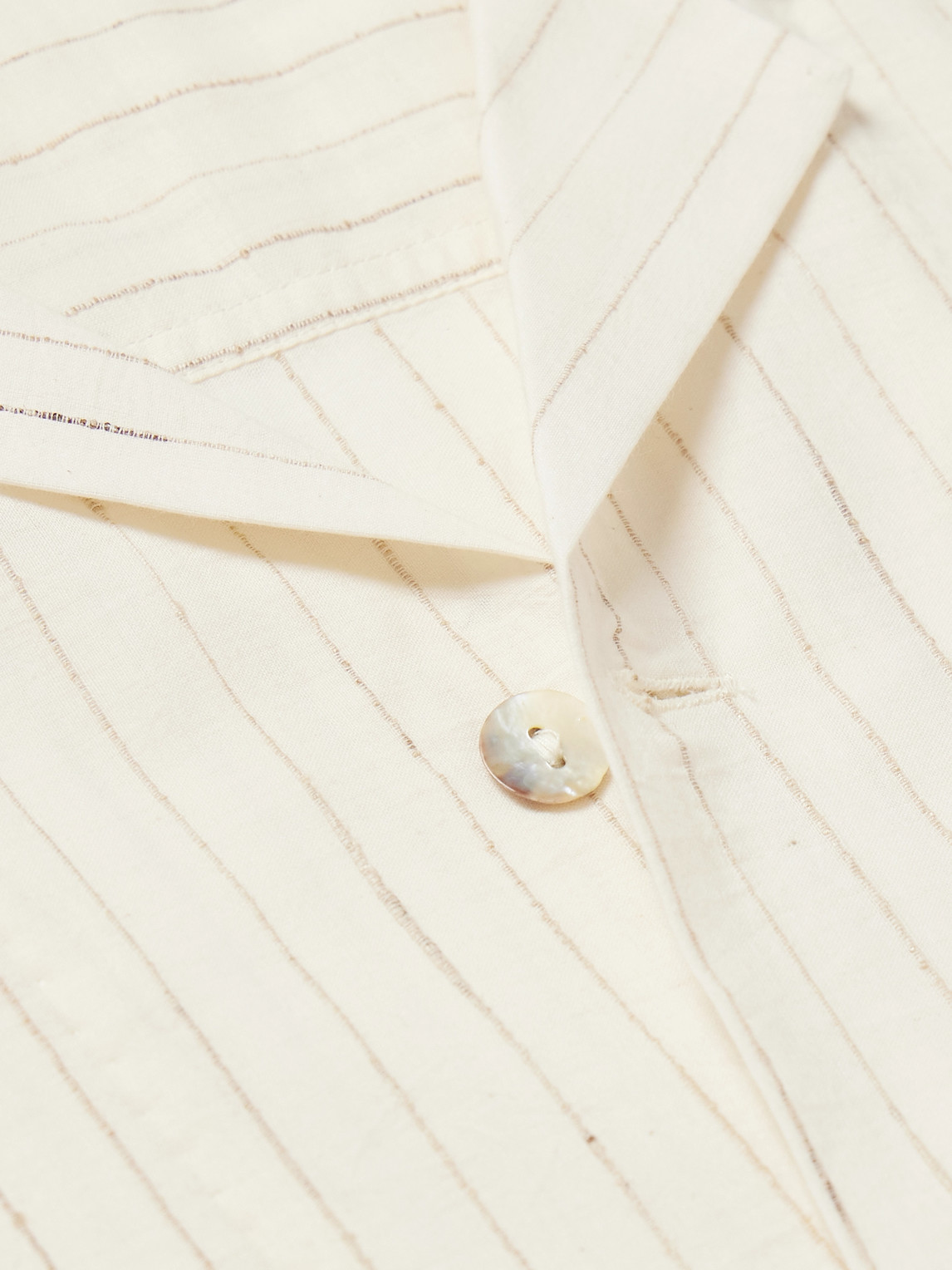 KARTIK RESEARCH CAMP-COLLAR STRIPED COTTON SHIRT