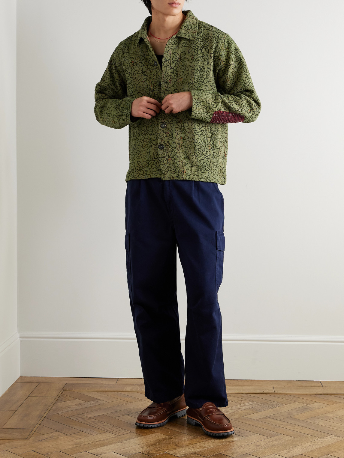 KARTIK RESEARCH EMBROIDERED PRINTED COTTON JACKET
