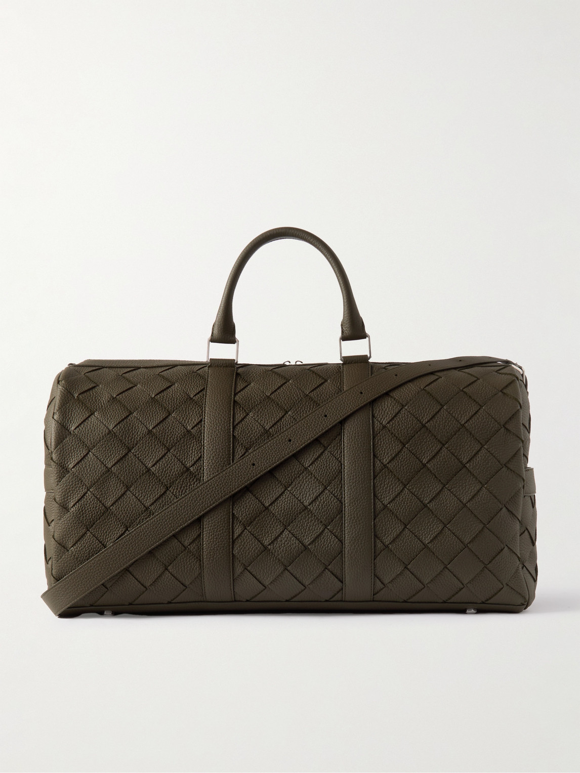 Intrecciato Leather Duffle Bag
