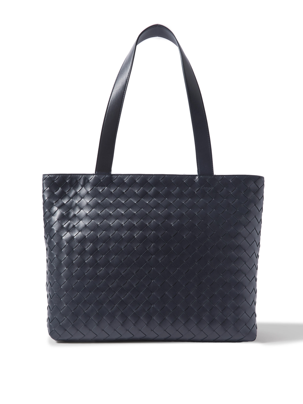 Bottega Veneta Avenue Small Intrecciato Leather Tote Bag In Blue