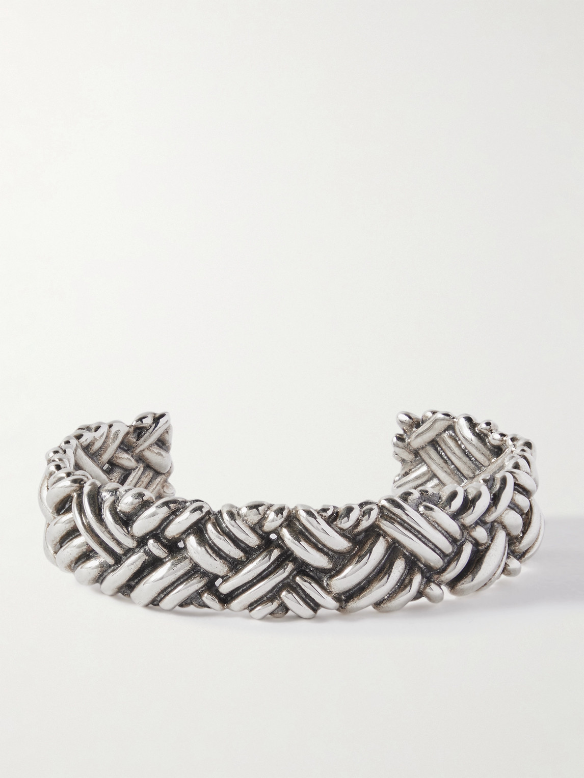 Bottega Veneta Engraved terling ilver Cuff - Men