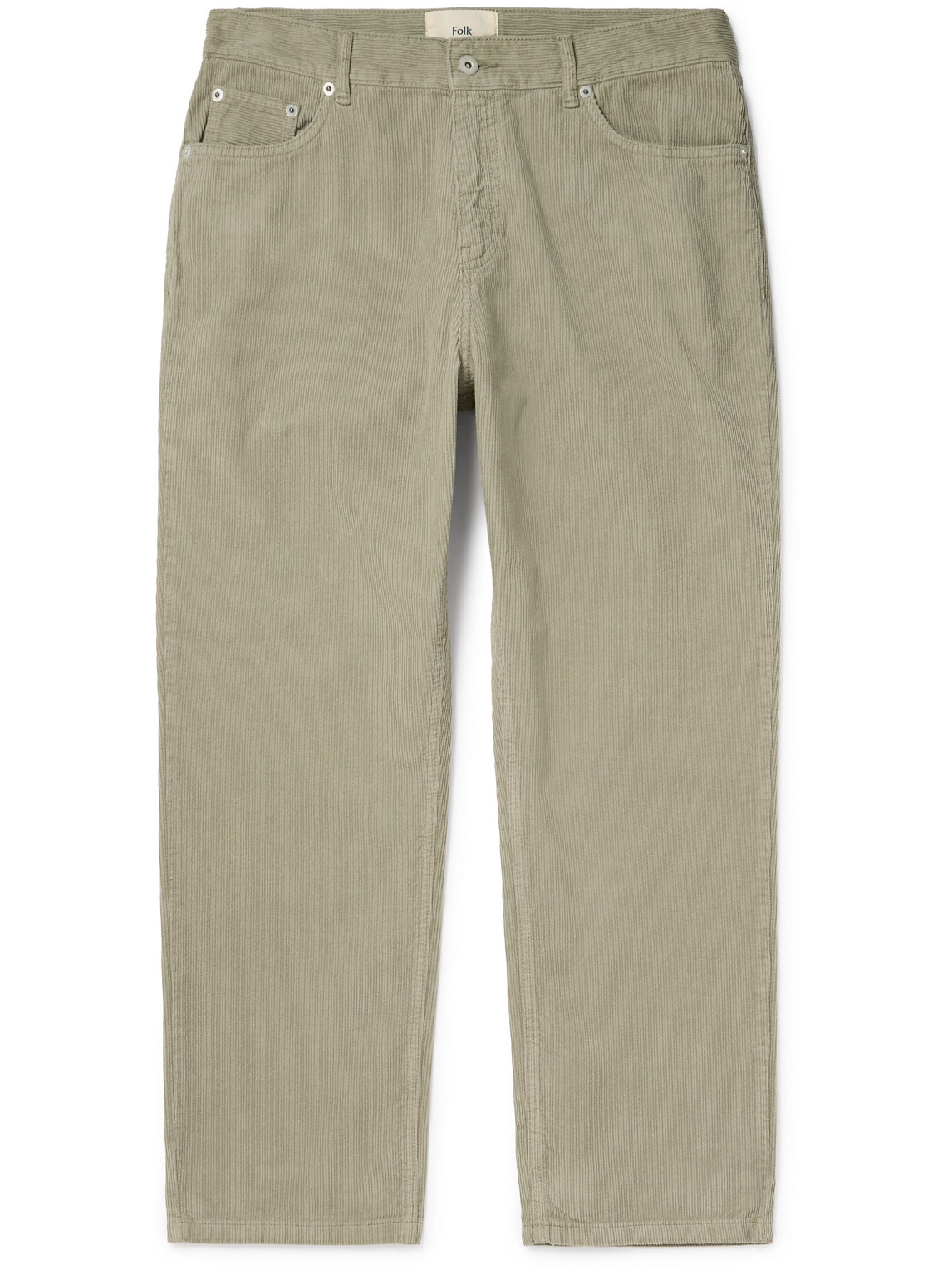 Straight-Leg Cotton-Corduroy Trousers