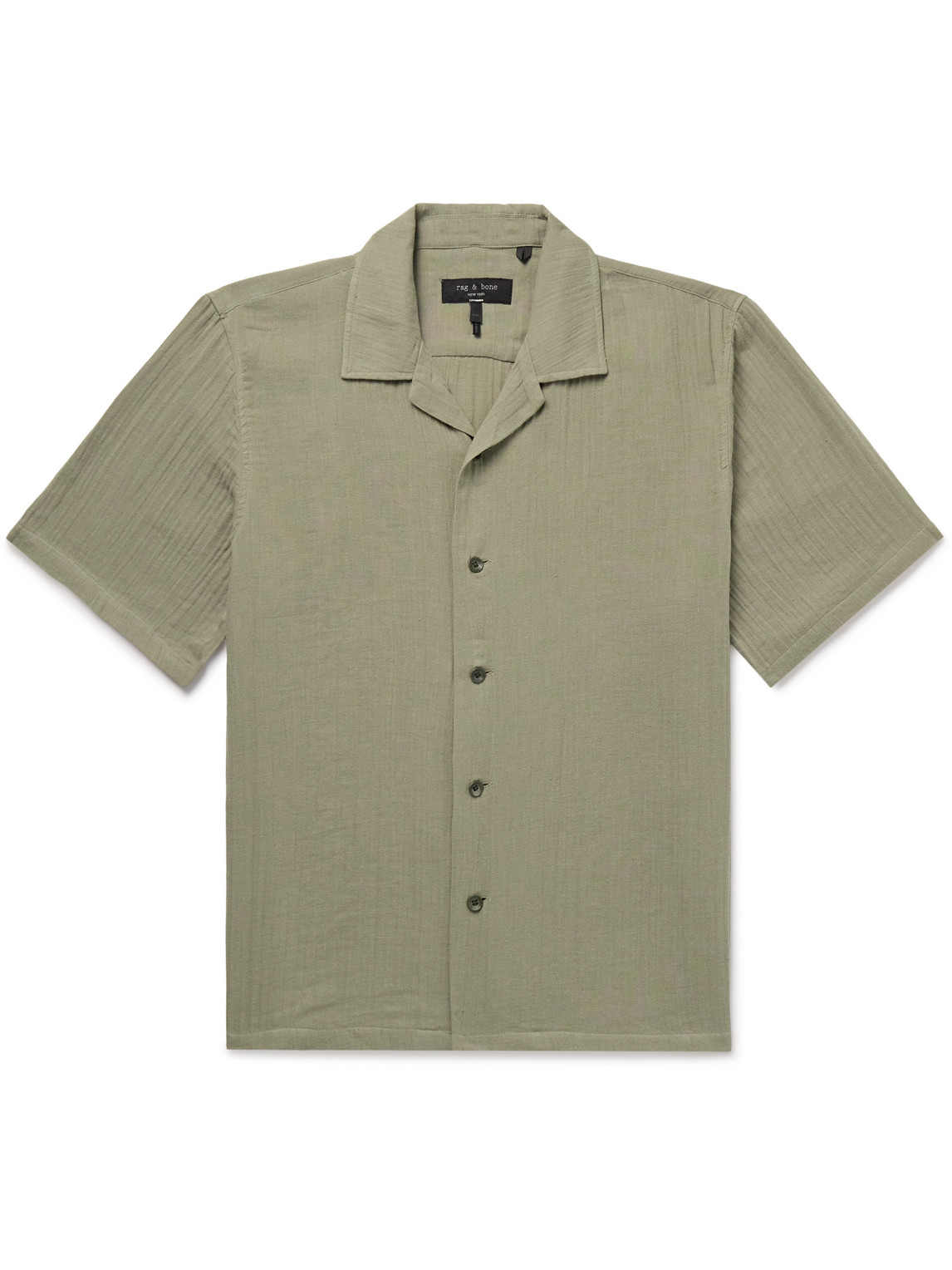 Rag & Bone - Avery Resort Camp-Collar Cotton-Gauze Shirt - Men - Green - XXL