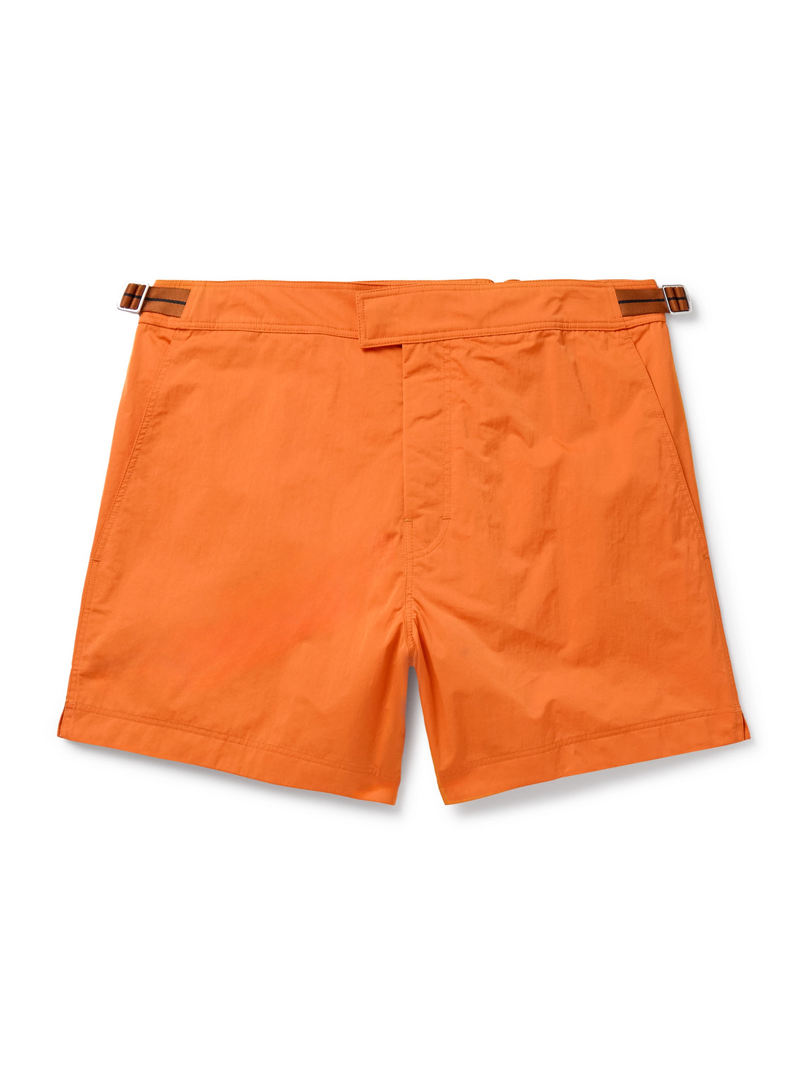Zegna Straight-leg Mid-length Swim Shorts In Orange