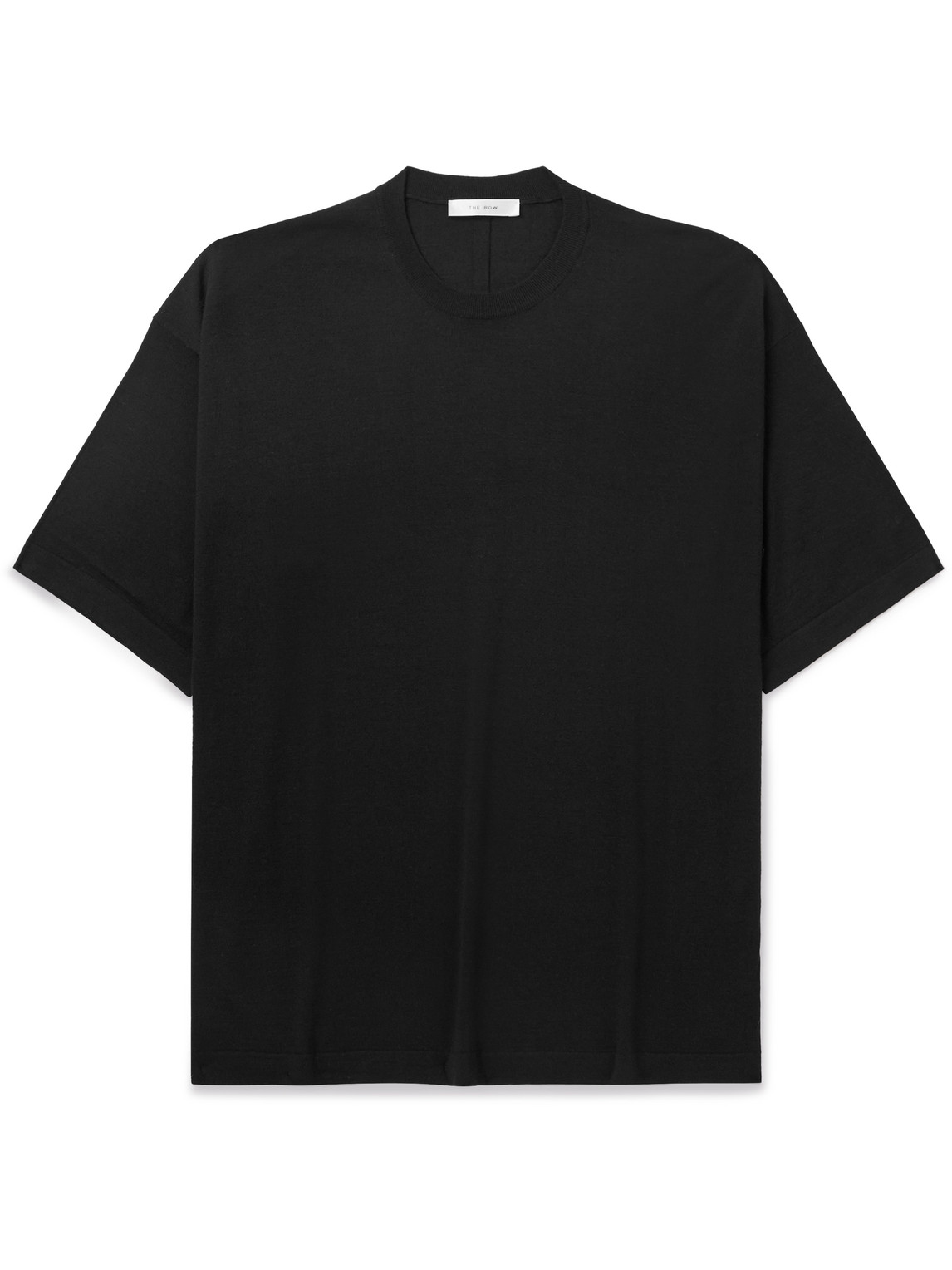 The Row Dlomu Wool-jersey T-shirt In Black