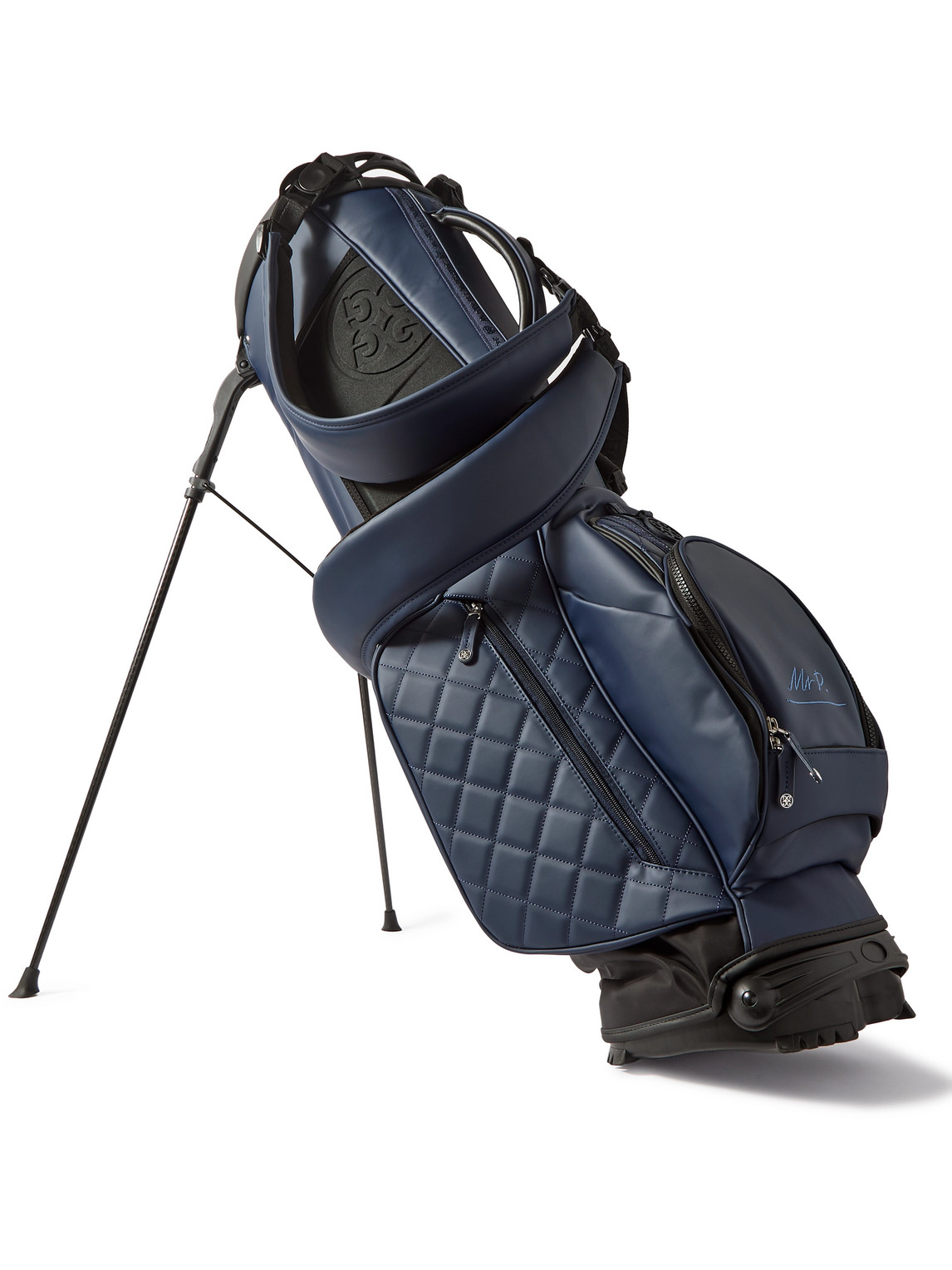 G/FORE Golf Daytona Logo-Embroidered Leather Caddie Bag