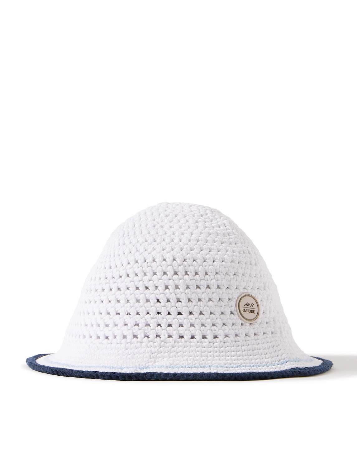 G/FORE Logo-Appliquéd Crocheted Cotton Bucket Hat