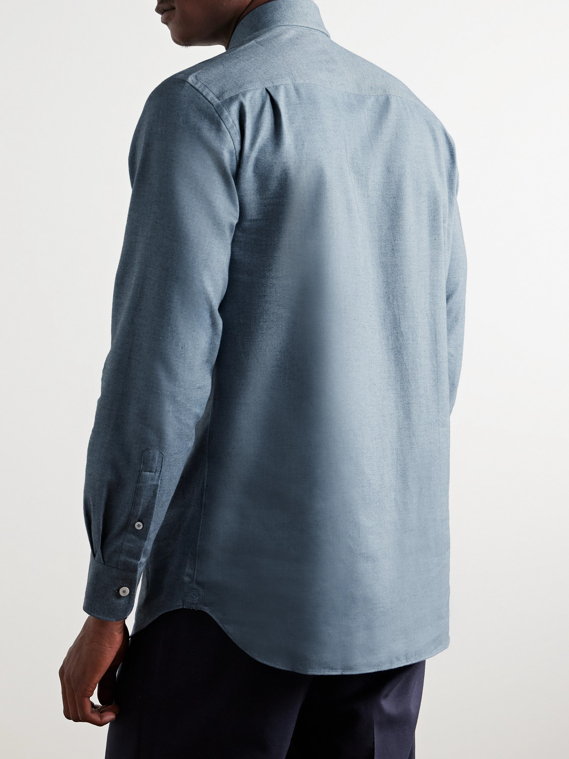 DUNHILL BRUSHED COTTON-TWILL SHIRT