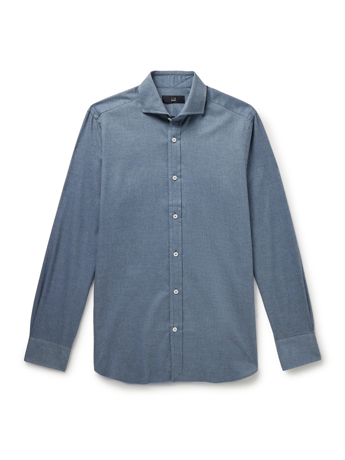 Dunhill Brushed Cotton-twill Shirt In Blue