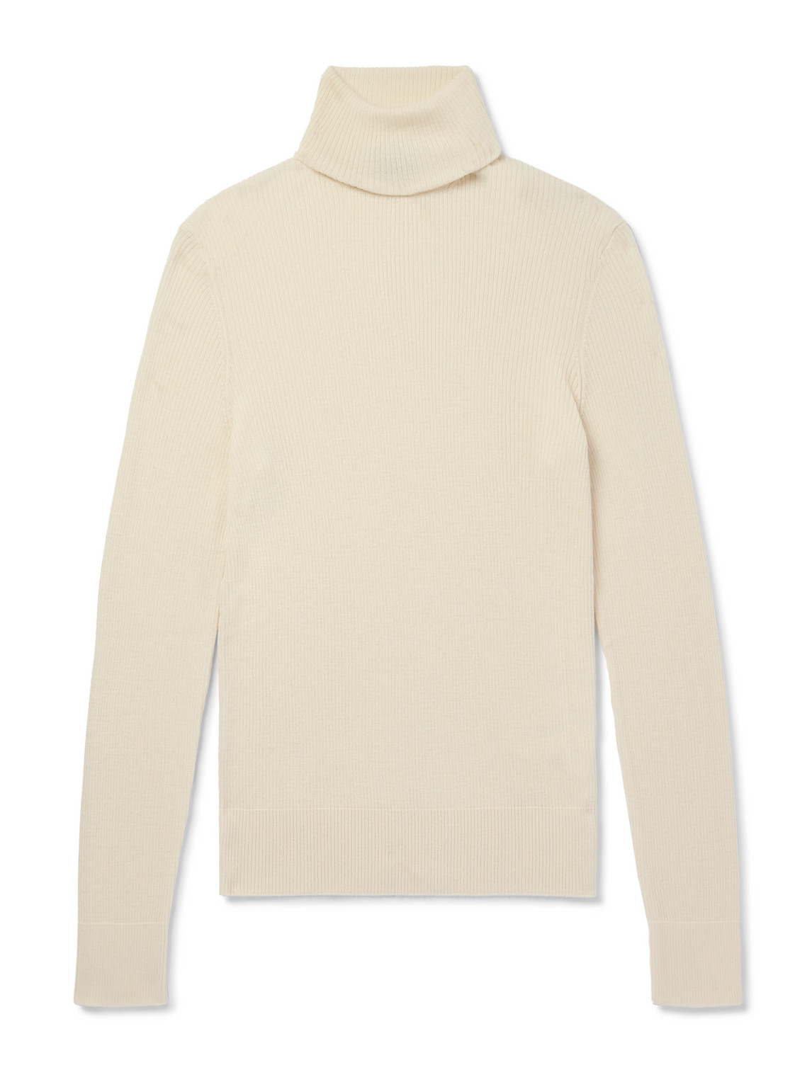 Slim-Fit Ribbed Wool, Silk and Cashmere-Blend Rollneck Sweater