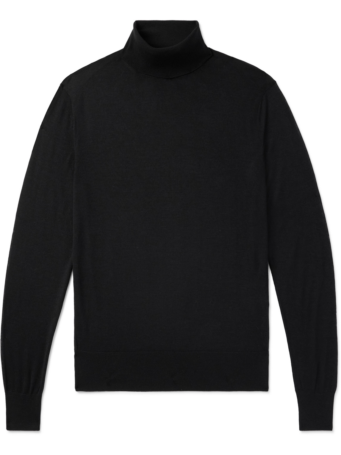 Shop Tom Ford Cashmere And Silk-blend Rollneck Sweater In Black