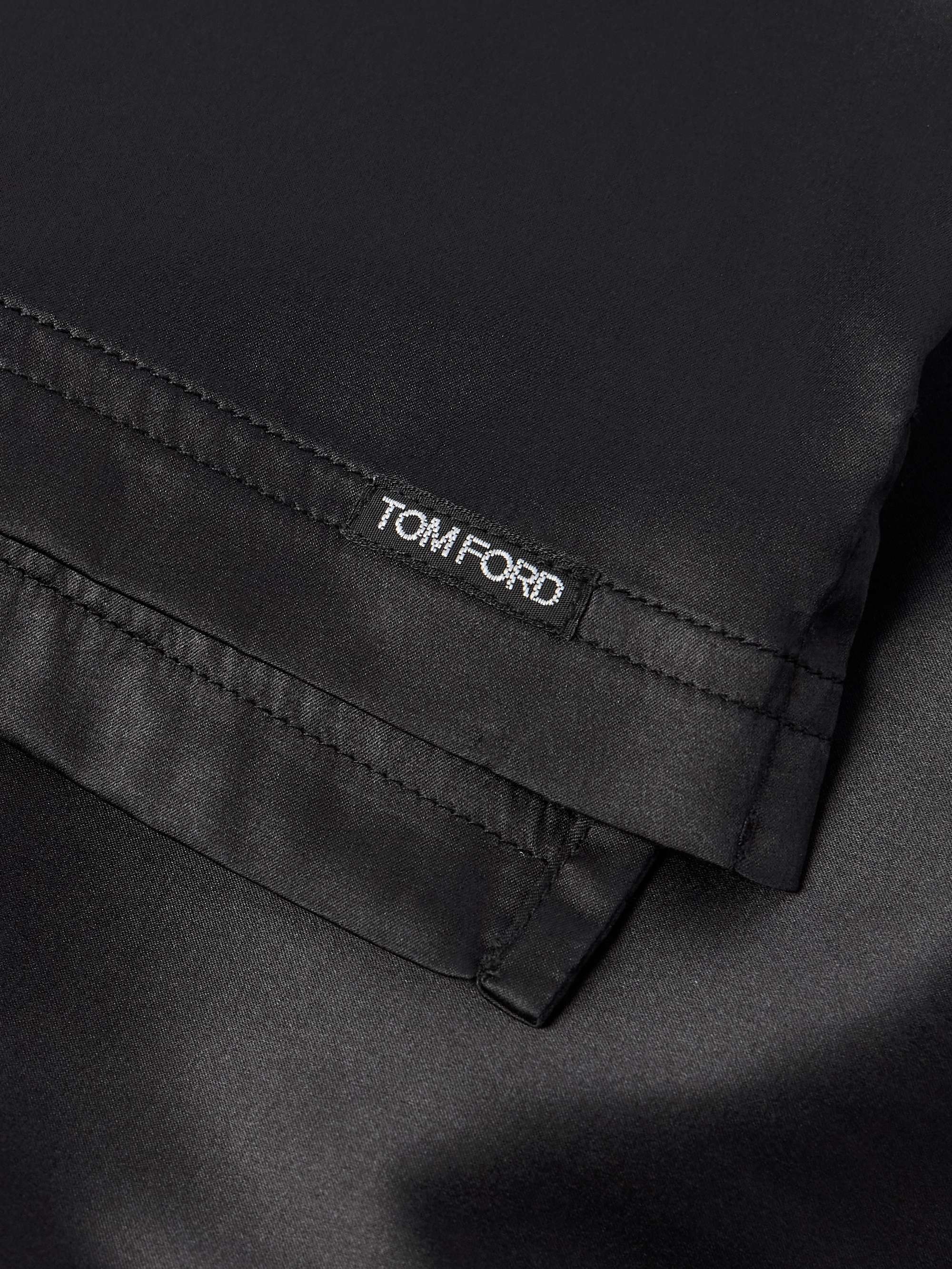 TOM FORD Maglia henley da pigiama in raso di seta stretch